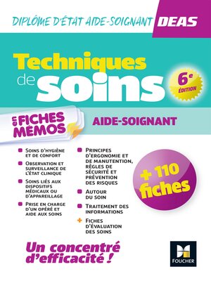 cover image of Techniques de soins en fiches mémos--DEAS Diplôme d'Etat Aide-Soignant